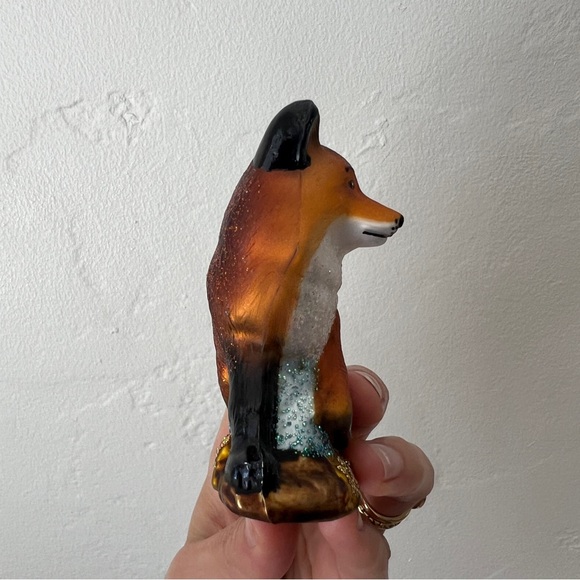 Old World Christmas OWC Red Fox Glass Christmas Ornament glitter sparkle - Picture 11 of 12